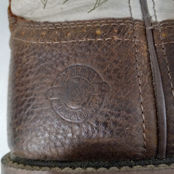 Justin Original Mens 12D Steel Toed Leather Work Boots #4684 - Picture 7 of 14